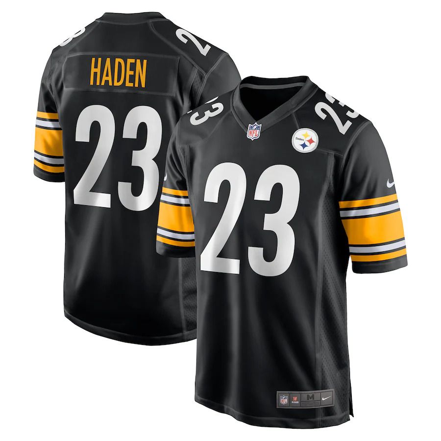 Men Pittsburgh Steelers #23 Joe Haden Nike Black Game NFL Jersey